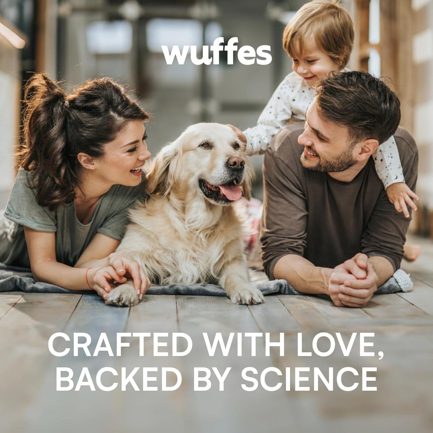 Wuffes Advanced Dog Hip and Joint Supplement with Glucosamine, Chondroitin, Omega 3, MSM, and Green Lipped Mussel, 120 Pork Flavored Chews for Small and Medium Dog Breeds